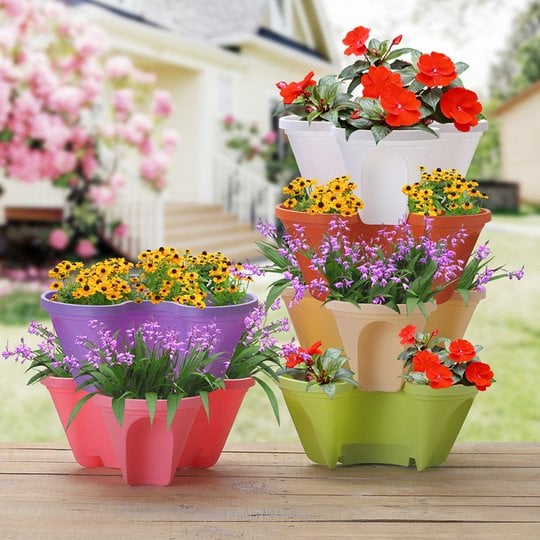 Plant Festival Special - Stand stack of planting strawberry plant pots