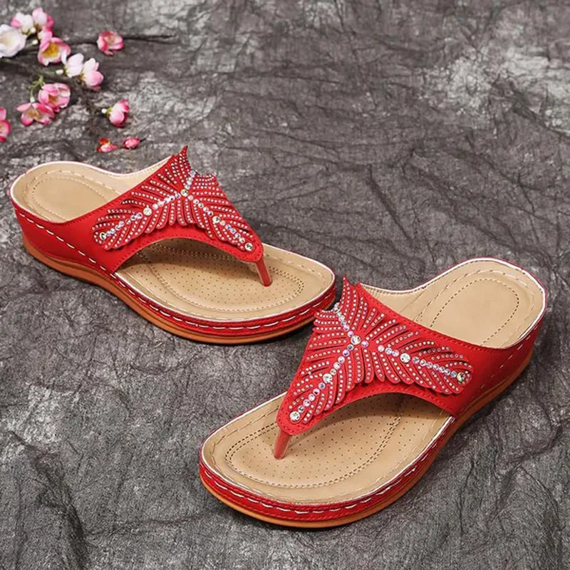 Women's Casual Sandals 2024🔥 Rhinestone Fashion Flip-Flops