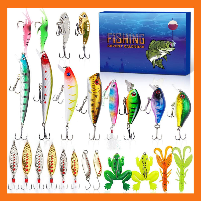 24-Day Fishing Bait Tackle Christmas Countdown Calendar