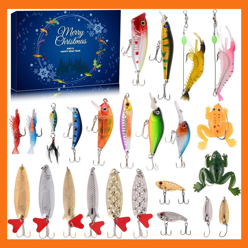 24-Day Fishing Bait Tackle Christmas Countdown Calendar