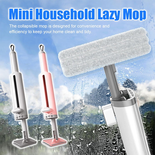 Mini Flat Mop💝Comes with two replacement fiber cloths and a hook💝