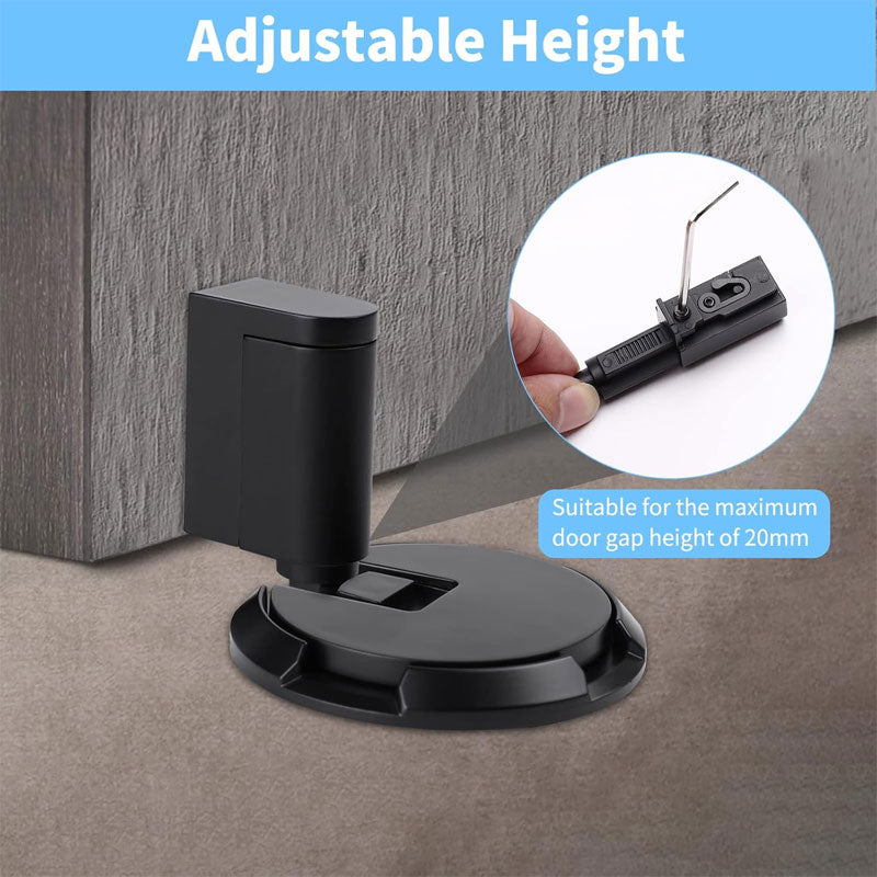 Wind-resistant mechanical silent door stop