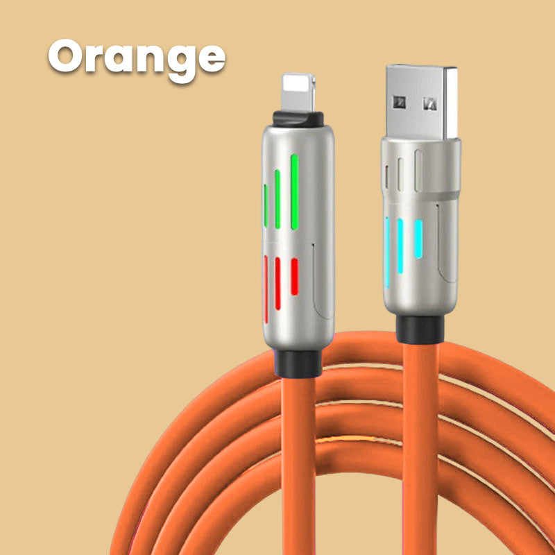 2024 new 240w 4-in-1 fast charging seven-color breathing light data cable