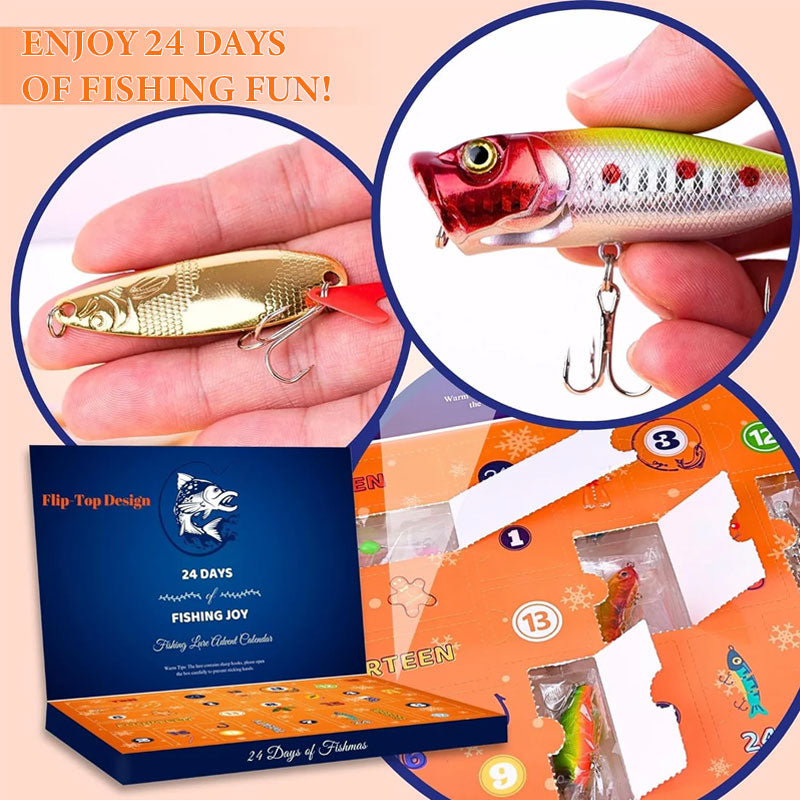 24-Day Fishing Bait Tackle Christmas Countdown Calendar