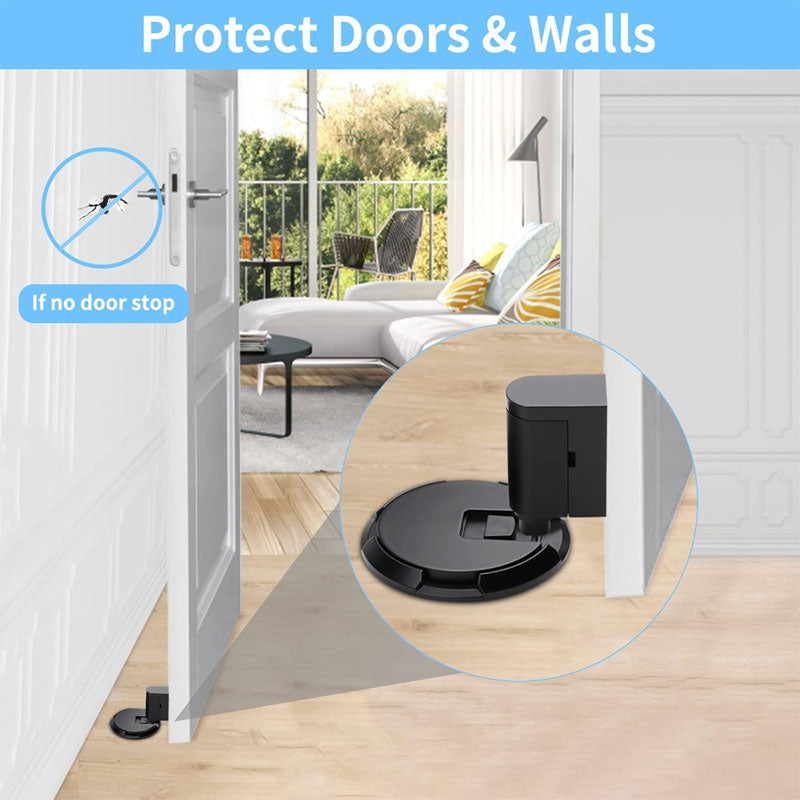 Wind-resistant mechanical silent door stop