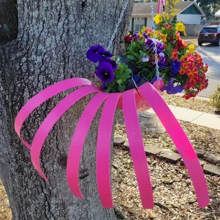 🔥Handmade Bright Colorful Bird Hanging Planter Yard Decor