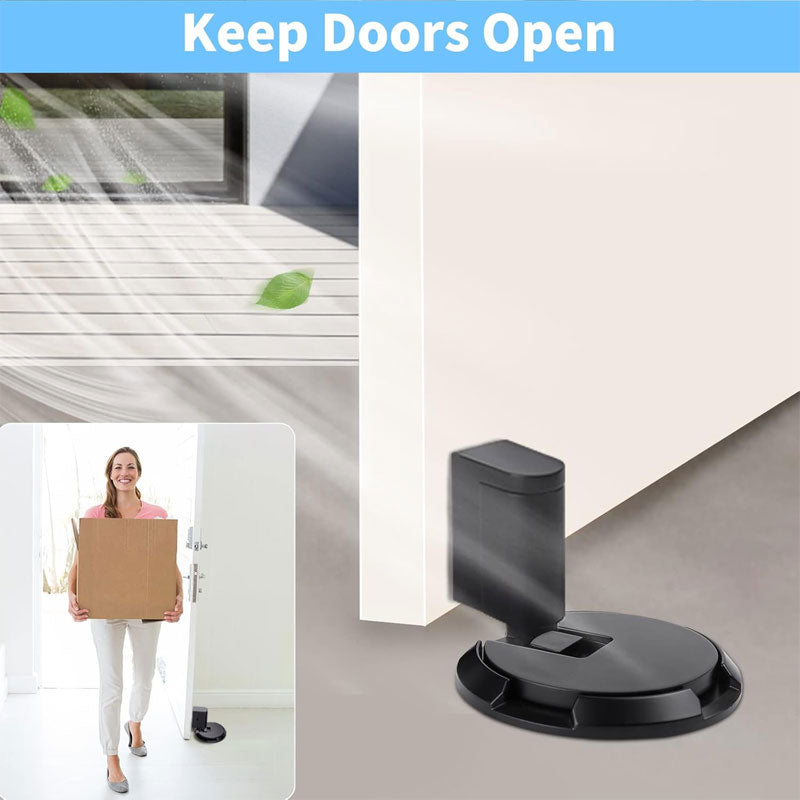 Wind-resistant mechanical silent door stop