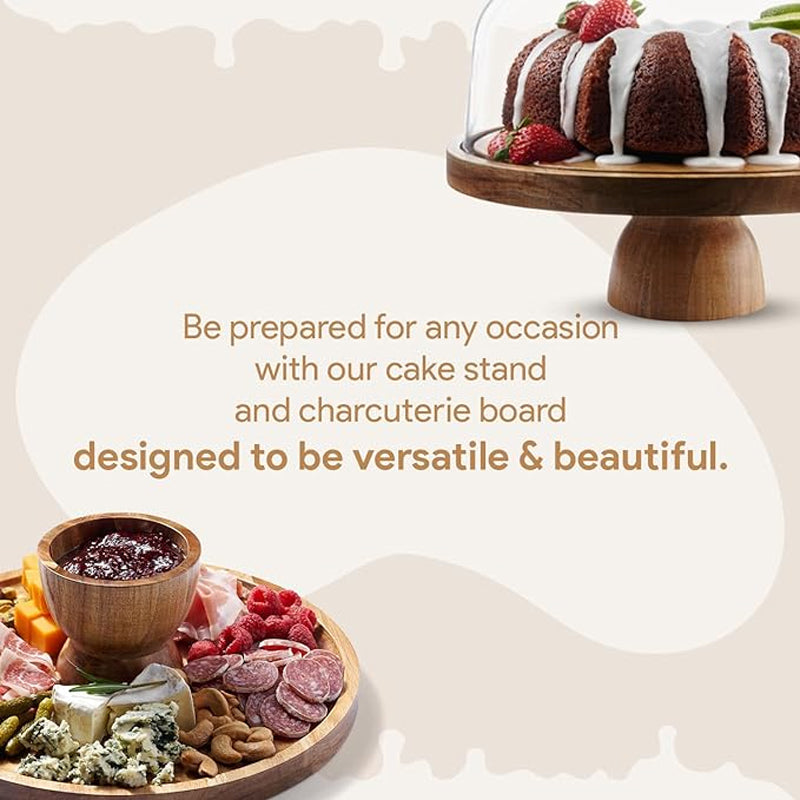 2-in-1 cake stand & charcuterie board