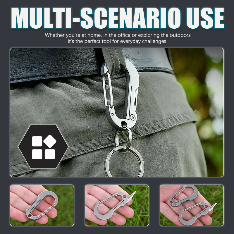 Multifunctional Titanium Keychain With Pocket Knife