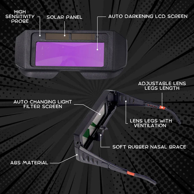 Solar Powered Auto-Darkening goggles