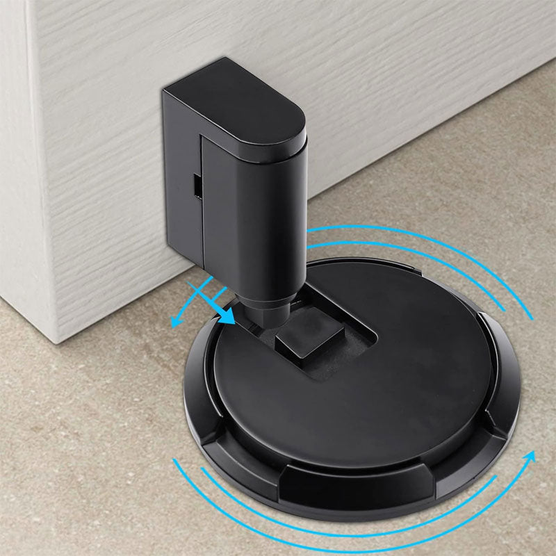 Wind-resistant mechanical silent door stop