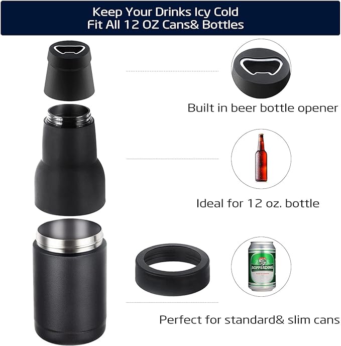 🌟Beer bottle and can cooler with beer opener