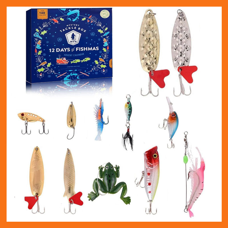 24-Day Fishing Bait Tackle Christmas Countdown Calendar