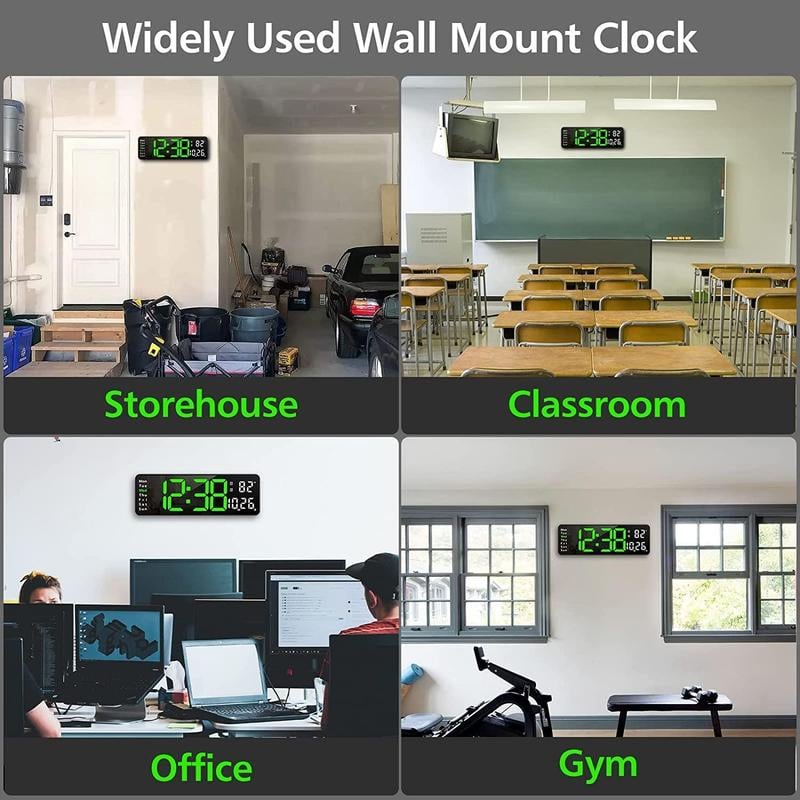 🔥2024 Upgraded Digital Wall Clock Large Display