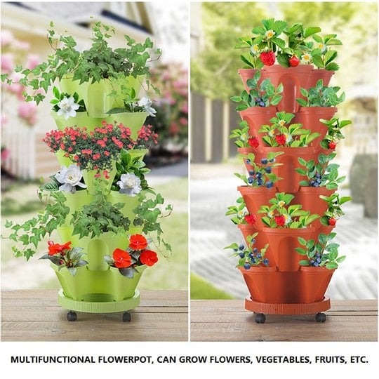 Plant Festival Special - Stand stack of planting strawberry plant pots