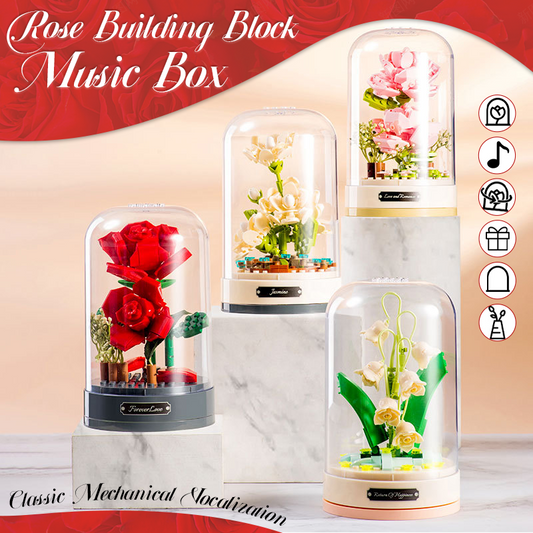 Rose Building Block Music Box